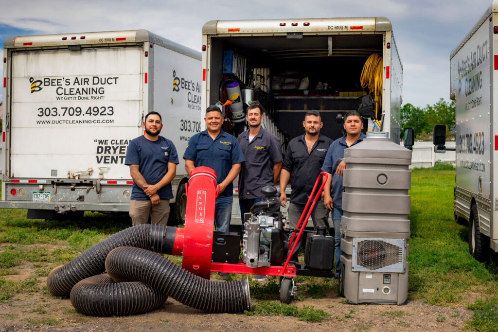 The Bee's Team with equipment - Windsor Air Duct Cleaning - Thornton Air Duct Cleaning - Aurora AirDuct Cleaning - Colorado Springs Air Duct Cleaning - Greeley Air Duct Cleaning