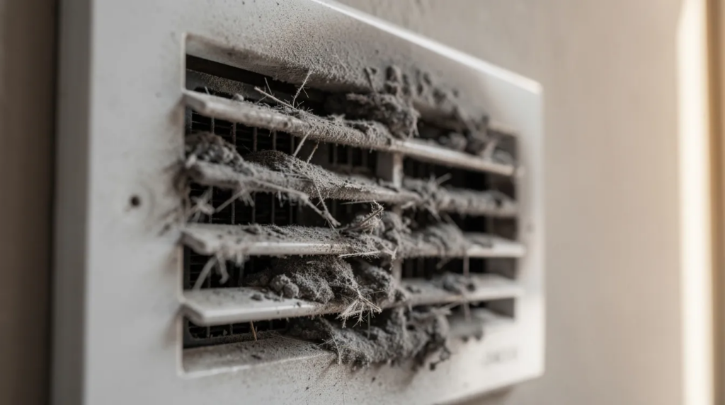 Dirty Ductwork - Bee's Air Duct Cleaning