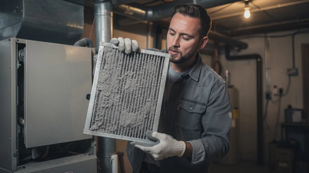 Dirty Ductwork - Bee's Air Duct Cleaning